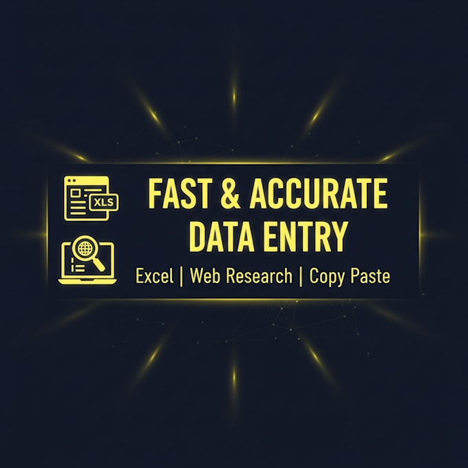 do accurate data entry, web research and copy paste work
