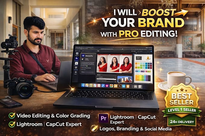 graphic design and video editing expert with color grading