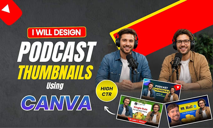 design modern podcast thumbnails in canva