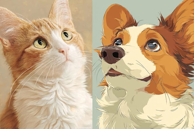 design a custom disney cartoon pet artwork