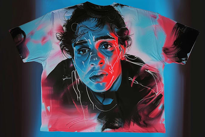 do 80s 90s portrait airbrush graffiti design