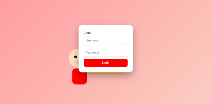 create a responsive animated login form using HTML, CSS and javascript