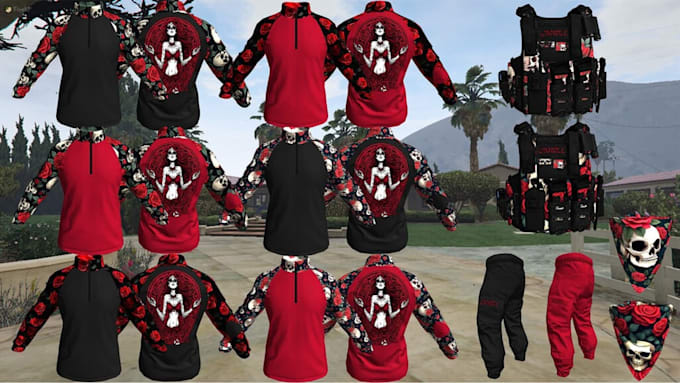 make custom fivem clothes, peds, chains and  masks