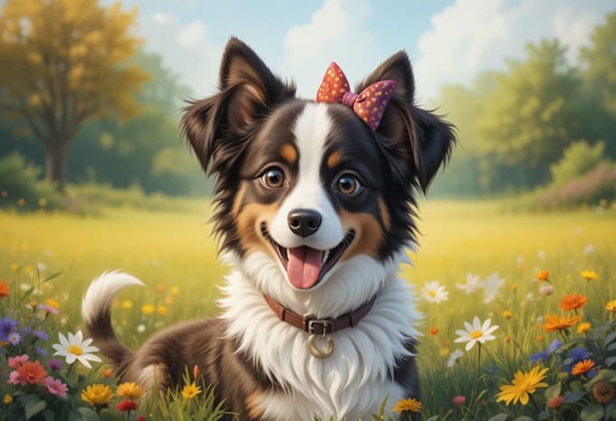 make a custom disney style dog or cat portrait