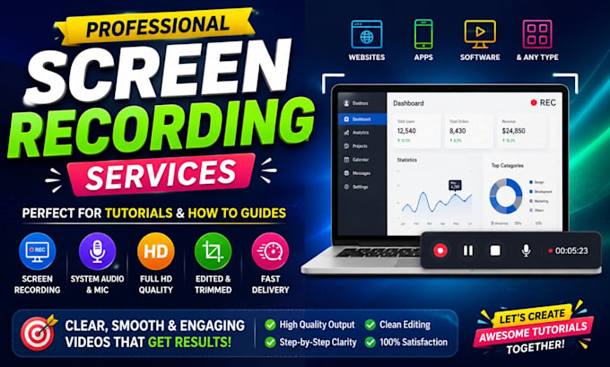 quickly do screen recording and in high quality