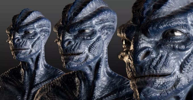 customize 3d metahuman creature,alien character,cc5 model,texture pattern design