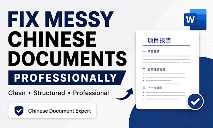 fix and format chinese word documents