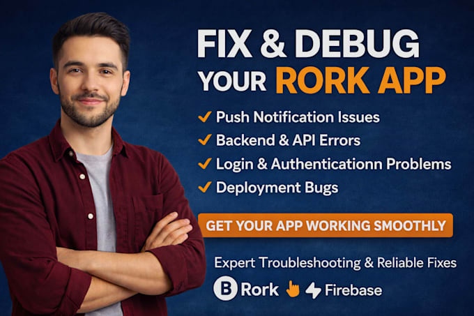 fix rork app push notification and backend issues fast
