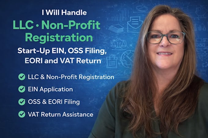 Afhandelen van llc non-profit registratie startup ein, oss filing eori ...
