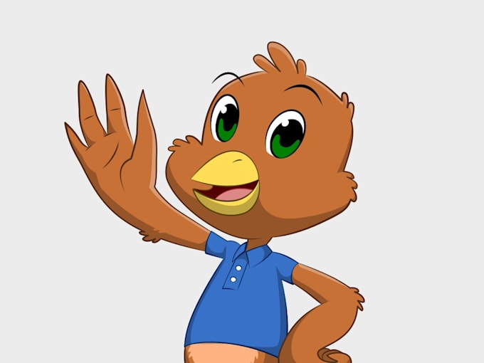 draw a unique cartoon animal mascot character