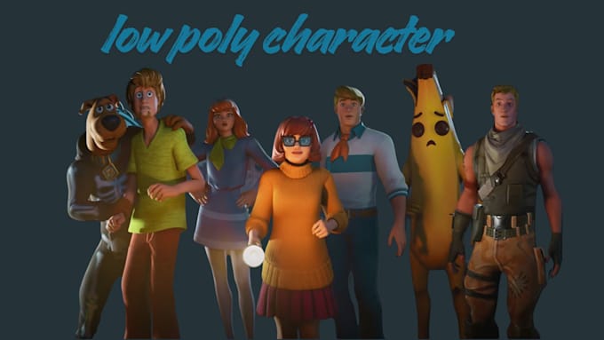 create 3d low poly character 3d model stylized character for games and animation