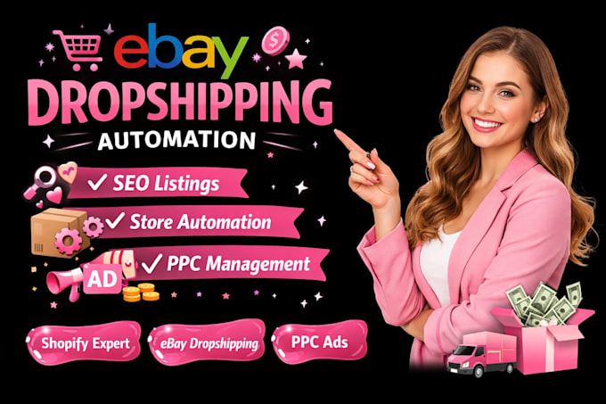 setup ebay manage dropshipping store automation SEO optimized listing PPC