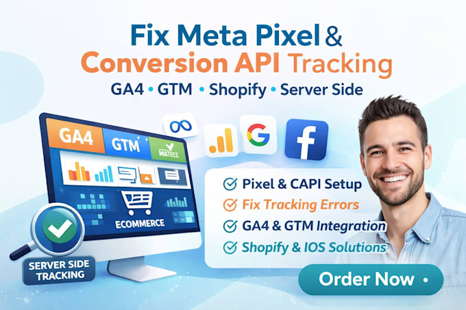 fix metal pixel, facebook capi, ga4 ecommerce tracking, gmt sever side tracking