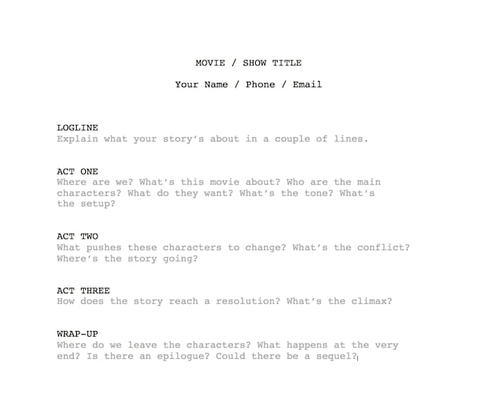 turn your idea into a strong, professional logline and story
