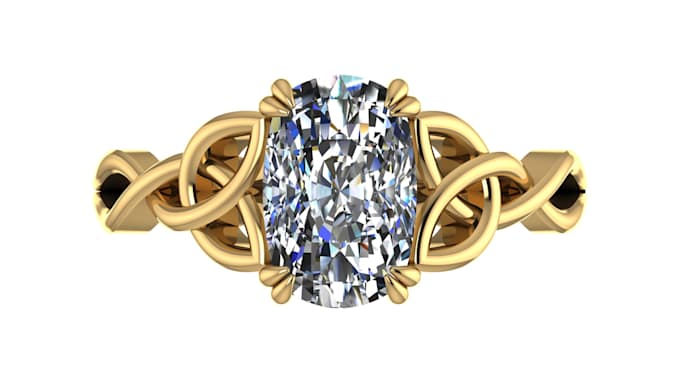 create custom engagement ring cad design