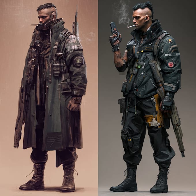 Draw sci fi , cyberpunk , mecha, fantasy character design by Straaccoul ...