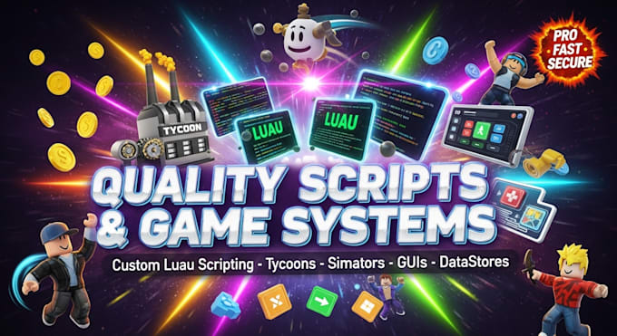 create quality roblox scripts and game systems for your roblox game