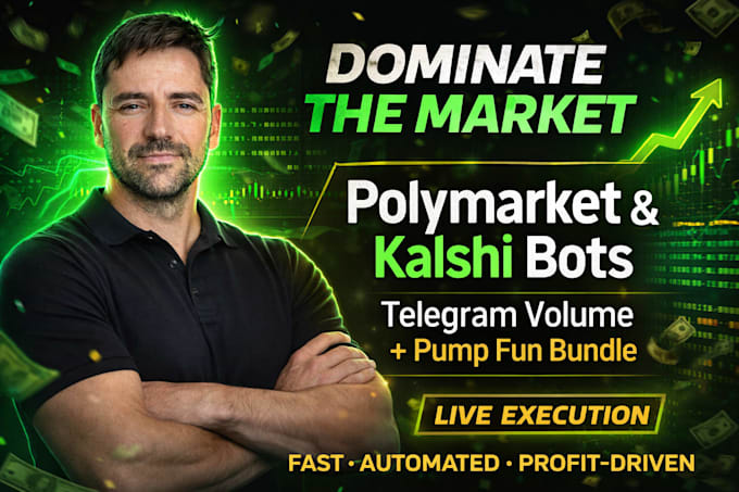 create polymarket kalshi bot, volume telegram trading bot, pump fun bundle bot