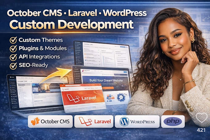 create october cms custom website laravel cms wordpress developer customization