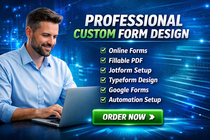 design and develop custom online forms, fillable PDF forms, jotform