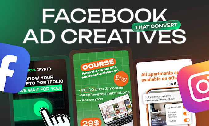 design high converting instagram and facebook ad creatives