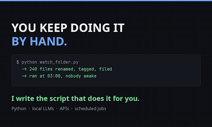 build ai automation scripts and llm integrations in python