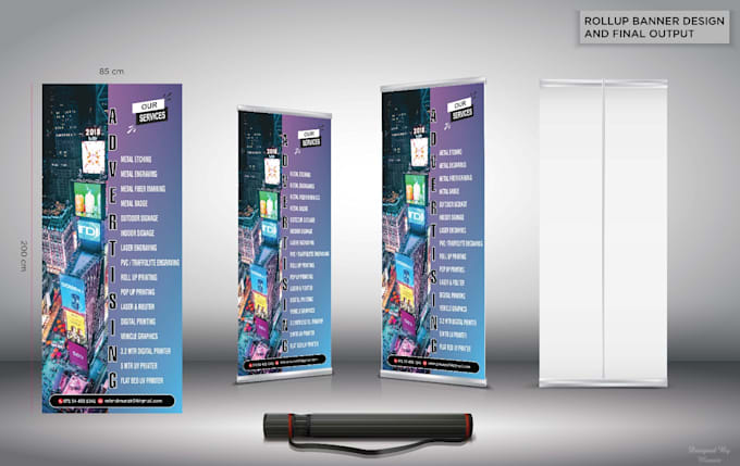 do design roll up banner, standee and exhibition banner