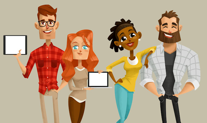 create vector characters with textured highlights and shadows