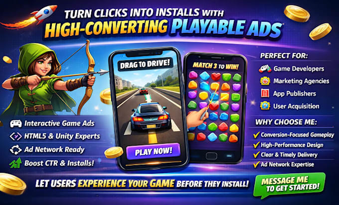 do playable ads, 2d html5 web game, html5 game, unity ads, mobile game ads