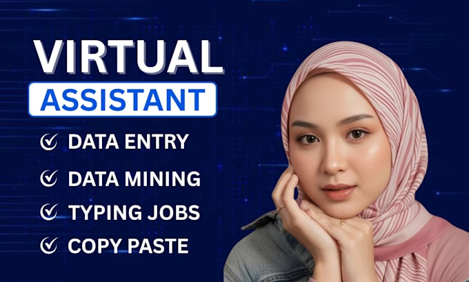 be your virtual assistant for data entry, data mining, copy paste, web research