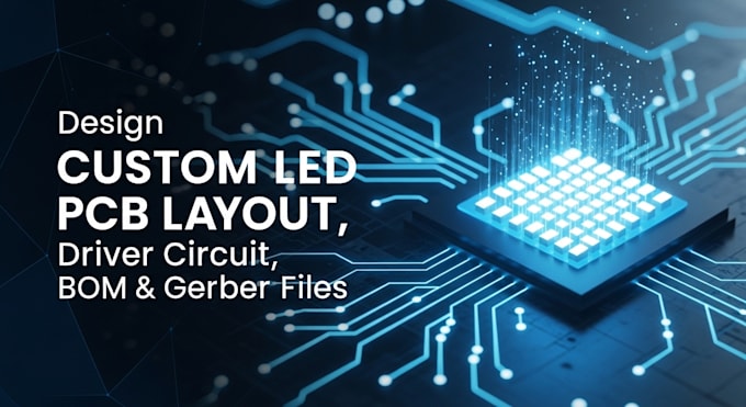 design custom led pcb layout, driver circuit, bom and gerber files