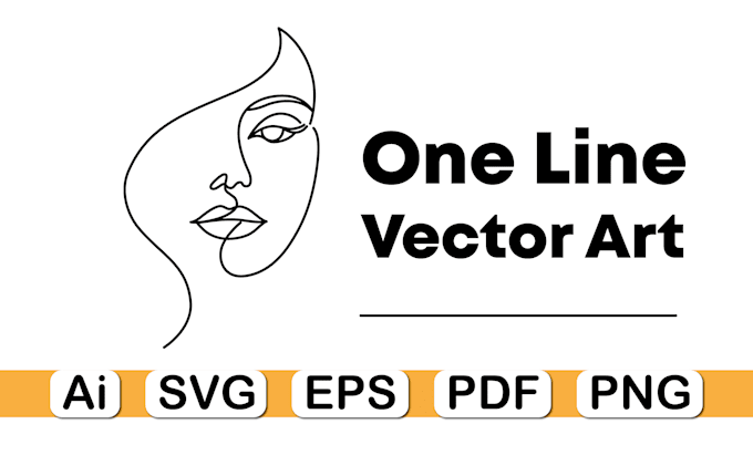 one line art vector for cnc, pen plotter, engraving, circuit