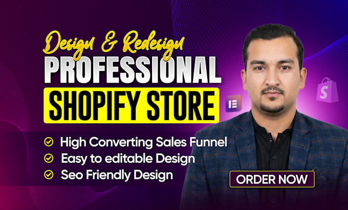 create shopify store or design, redesign shopify dropshipping website