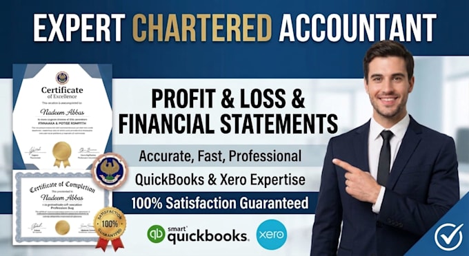 prepare financial statements, profit and loss, and bookkeeping