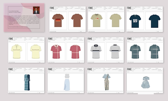design professional tech pack, illustration and flat sketch