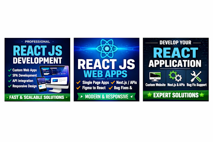 develop a professional react js website or web application