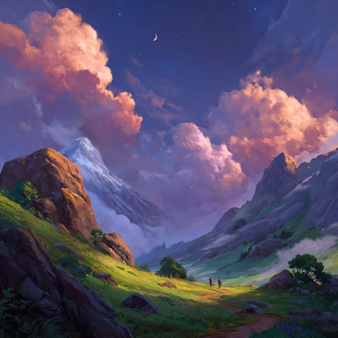 design a conceptual fantasy landscape