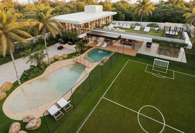 do 3d landscape exterior backyard patio pool garden 2d site plan outdoor kitchen