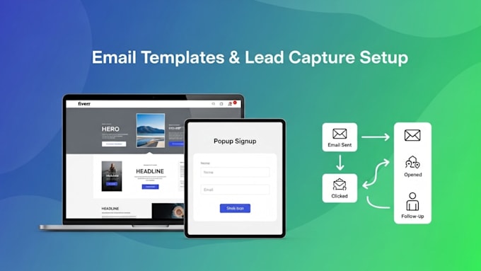 design email templates and signup forms for shopify and wordpress, list building