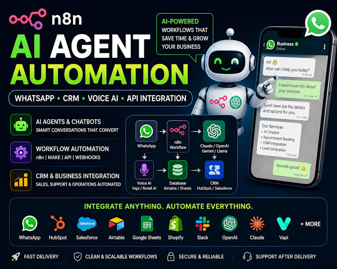 hermes jarvis ai agent openclaw claude automation n8n CRM API voice integration