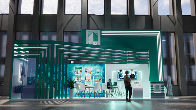 design a custom 3d exhibition stand or trade show booth