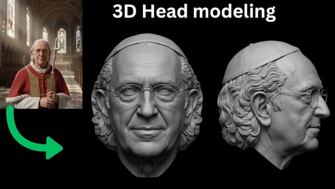 Sculpt printable 3d head 3d bust full model character stl file for 3d ...