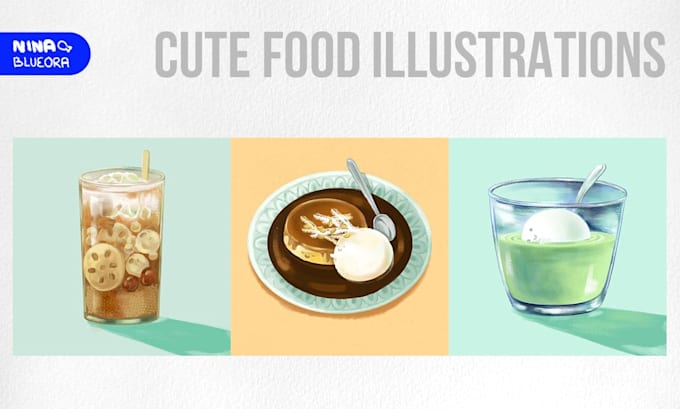 draw a cute and unique food illustration for you