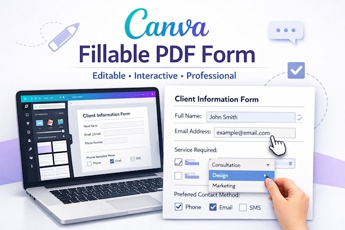create fillable pdf form, design interactive fillable PDF form in adobe acrobat
