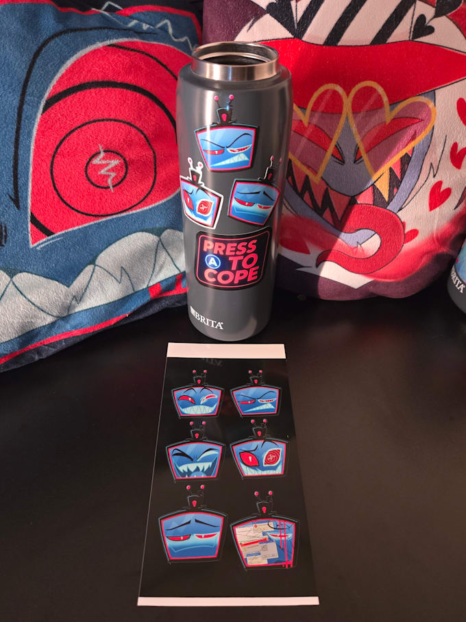 design a custom sticker sheet for print or digital use