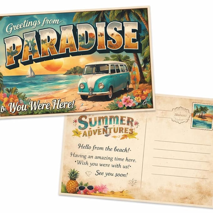design unique post card and flyer design