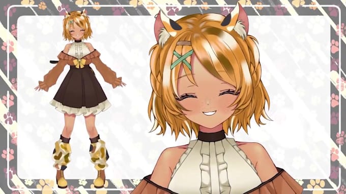 create custom anime vtuber model with professional live2d rigging vroid