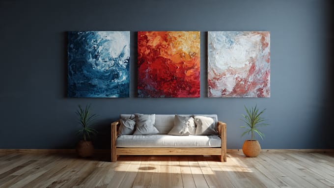 design custom printable abstract wall art for you