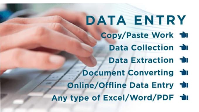 do excel data entry, data entry, PDF to excel data entry