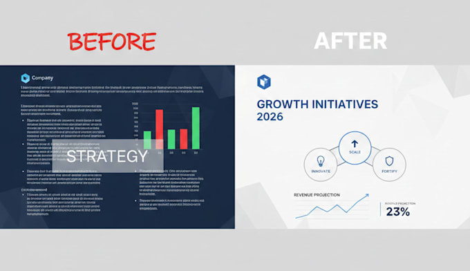design or redesign a professional corporate powerpoint presentation
